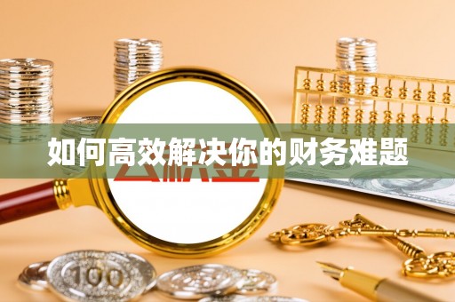 秦汉如何高效解决你的财务难题